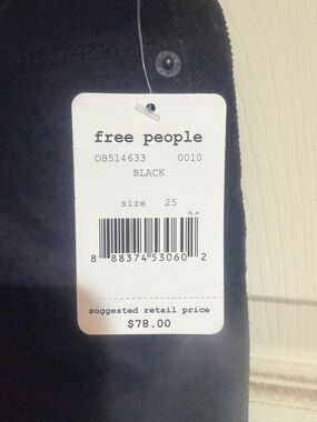 Free People Black Corduroy Pants